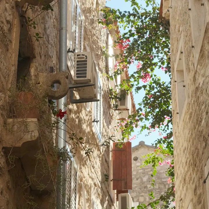 Budva Old Town (Stari Grad), Bougainvillea lane