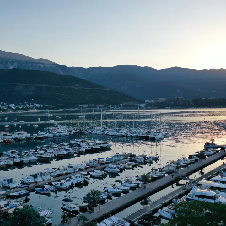 Budva Boat Tour, Marina at sunrise