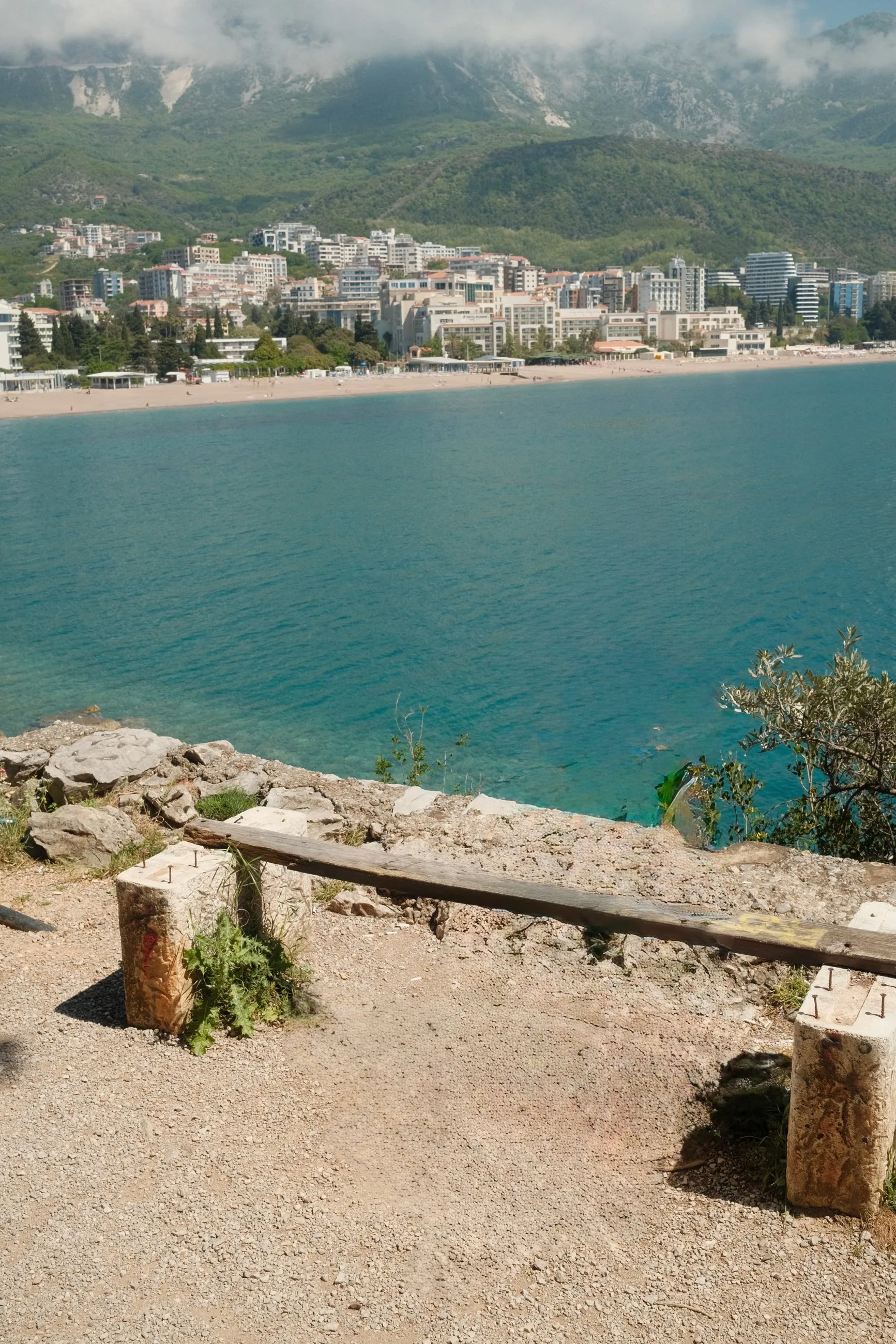 Bečići to Budva Coastal Walk, A bench with a view