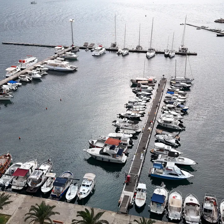 Budva Boat Tour, Boats along the docks